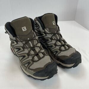 Salomon X Ultra 3 Mid Hiking Boots Brown Tan Mesh Men's 7.5 Women's 8.5